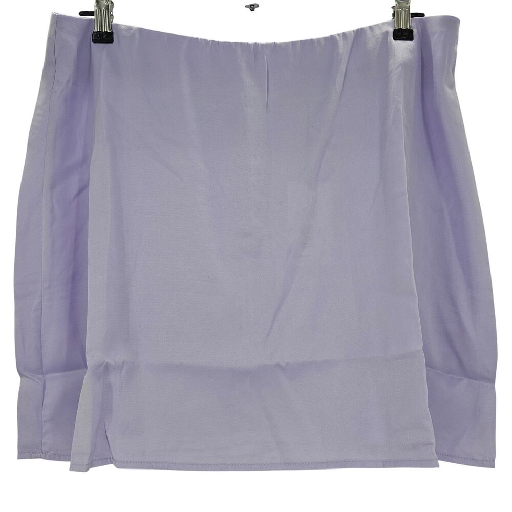 Revolve Weworewhat Womans size XL Satin Charmeuse Mini Slip Skirt Purple NEW